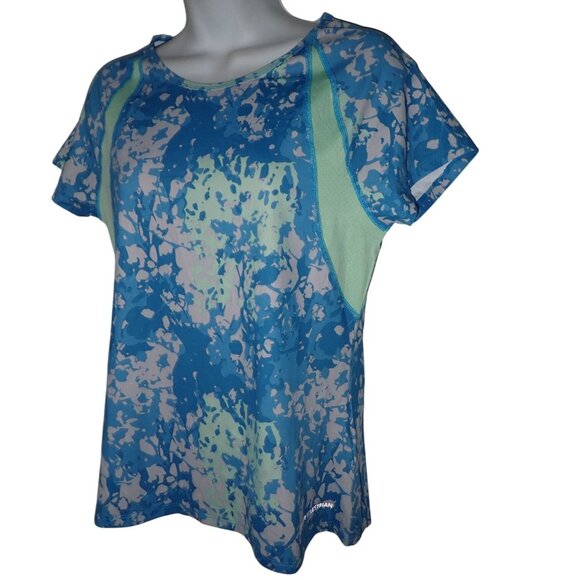 Noble Equestrian Performance Shirt Women S Blue camo Athletic Base Layer Vented - Picture 2 of 8